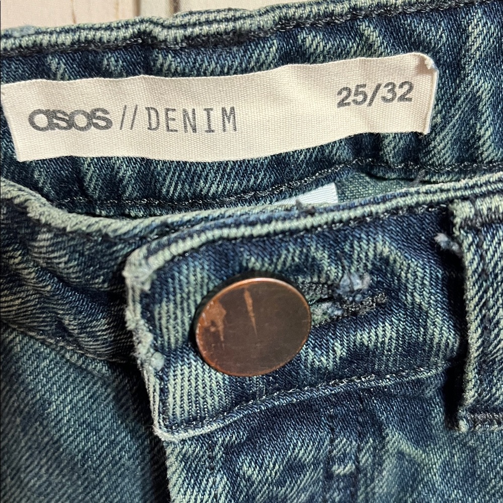 ASOS Remo 18 Denim Blue Jeans Button Fly - Picture 3 of 11